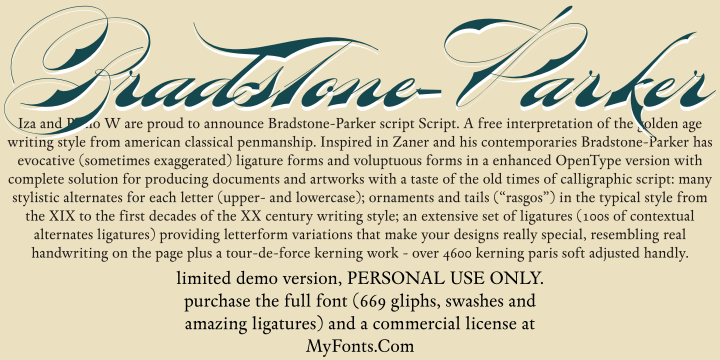 Bradstone-Parker Script